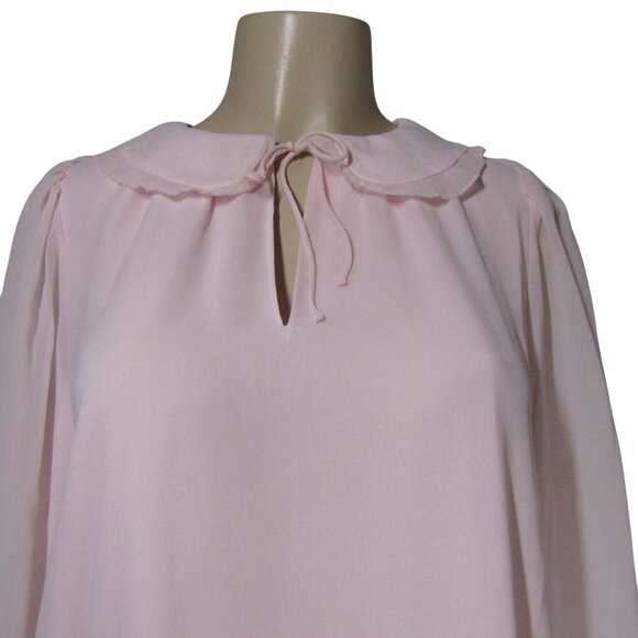 ARITZIA WILFRED Pink Pastel BUGSY Coquette Fairy Lolita Chiffon Mini Dress XS - Picture 2 of 11